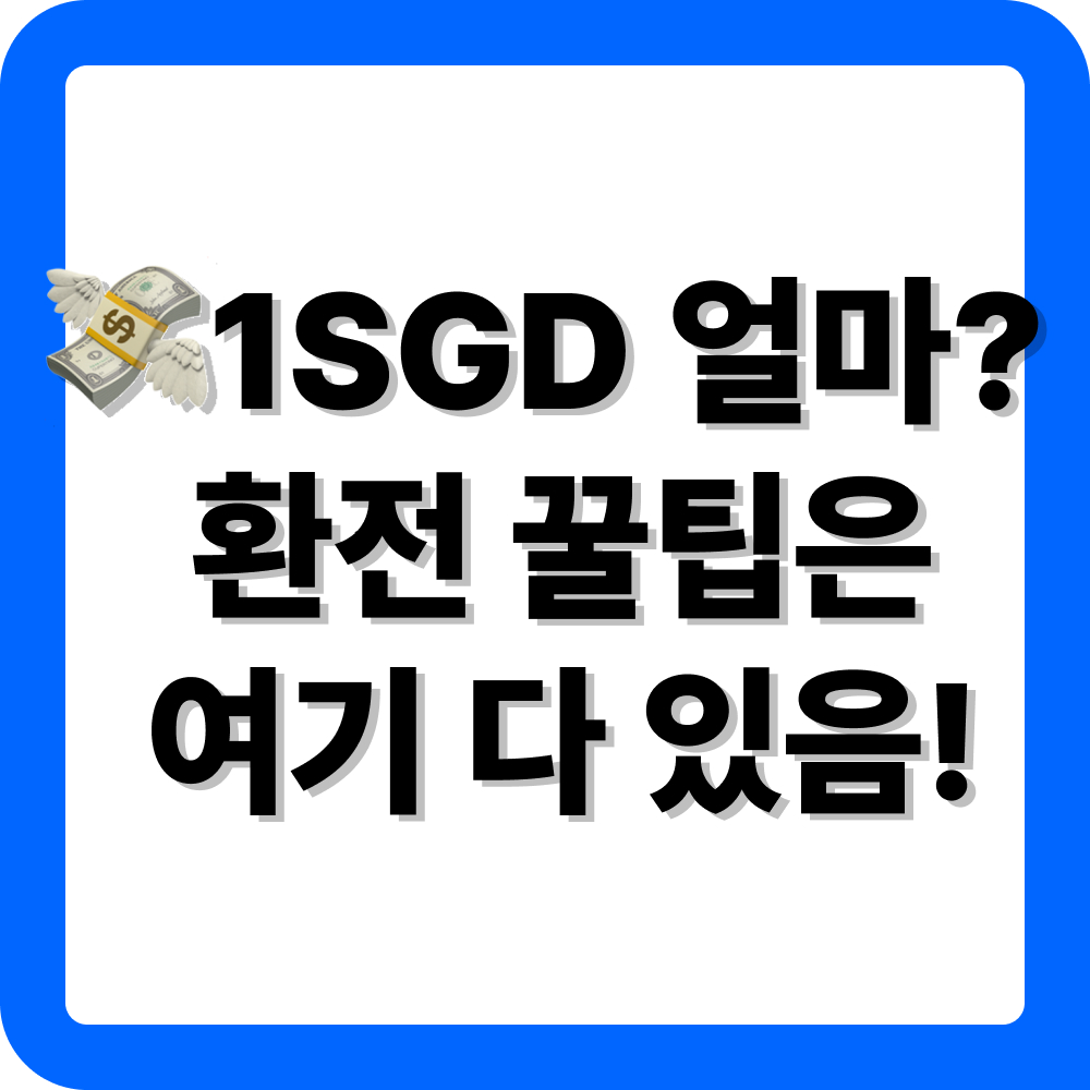 싱가포르 달러 환율 알아보기