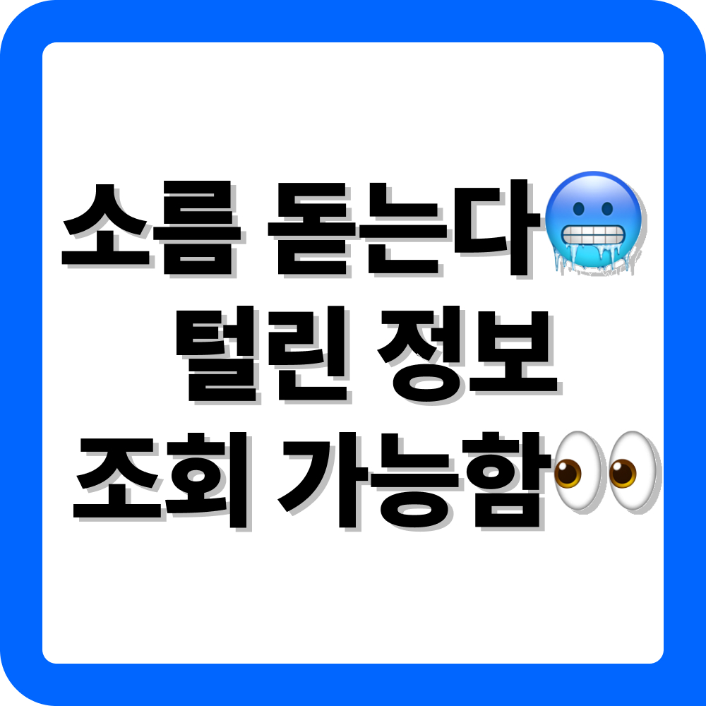 털린 내 정보 찾기
